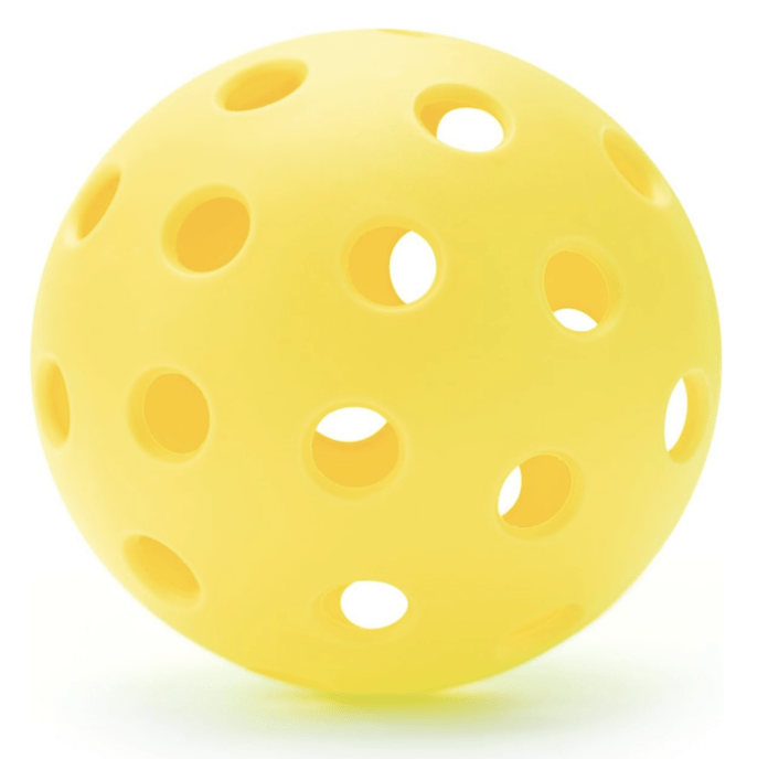 yellow pickleball